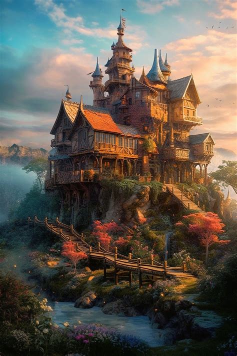 Fantasy Art Landscapes Fantasy Landscape Fantasy House Fantasy World