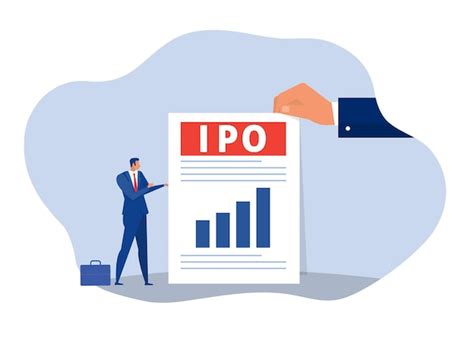 Premium Vector Ipo Initial Public Offering Businessman Offer