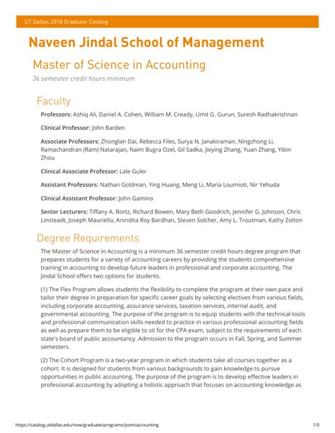 2018 Graduate Programs Jsom Accounting