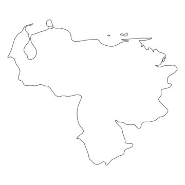 Venezuela Map Vector Outline Silhouette Vector Vector Outline