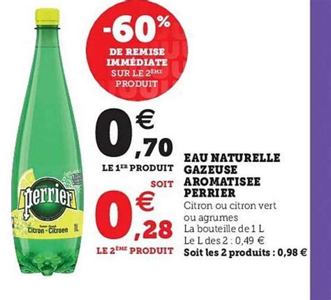 Promo Eau Naturelle Gazeuse Aromatis E Perrier Chez Hyper U Icatalogue Fr