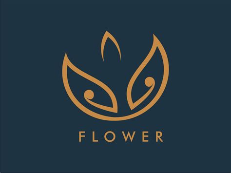 Abstract Elegant Flower Logo Icon Vector Design Universal Creative