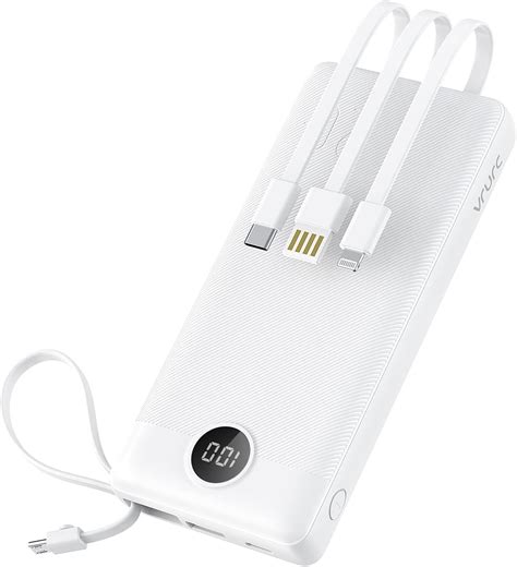 Vrurc Powerbank W Schnelles Aufladen Mah Power Bank Mit Kabel