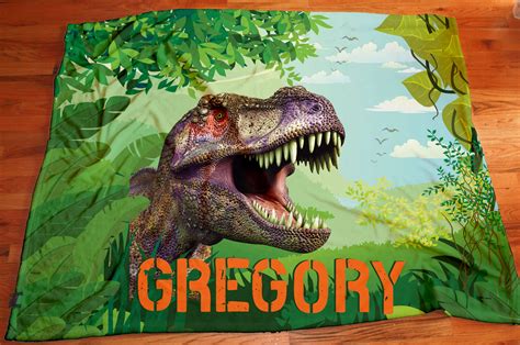 Personalized Dinosaur Blankets Personalized T Rex Blanket Etsy