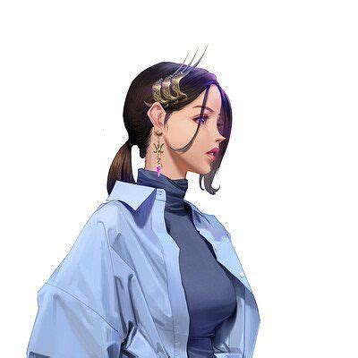 ArtStation Wonbin Lee Drawing Practice Drawings Asian Beauty