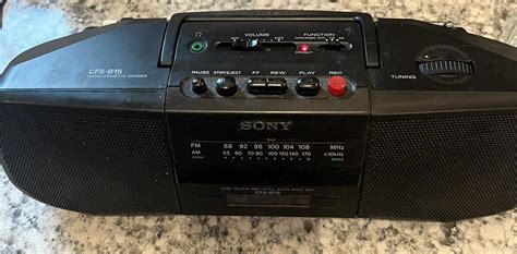 Sony Cfs B Portable Am Fm Radio Cassette Corder Tape Boombox Tested