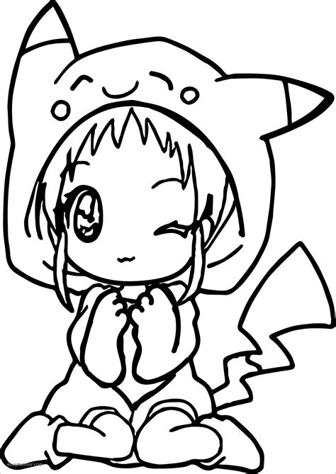 Cute Anime Chibi Girl Coloring Pages - ColoringBay