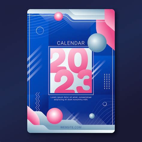 Free Vector Gradient 2023 Calendar Cover Illustration