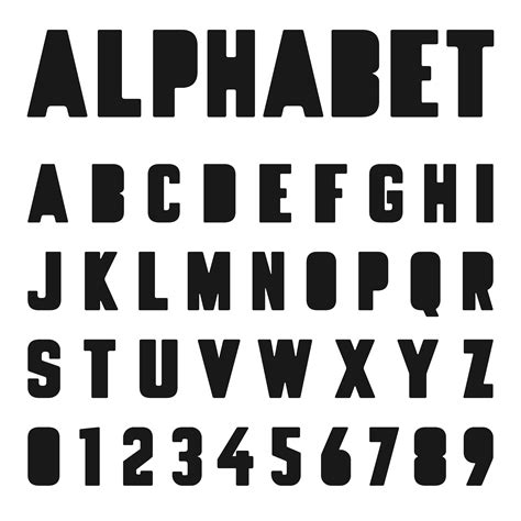 Alfabet Lettertype Sjabloon Vectorkunst Bij Vecteezy