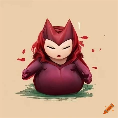 Artistic Depiction Of Snorlax And Scarlet Witch On Craiyon