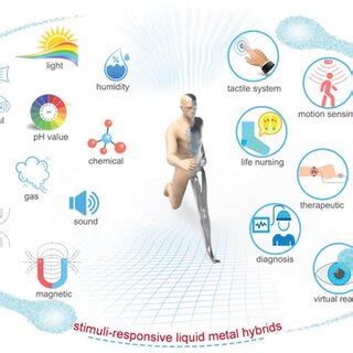 Schematic Overview Of Stimulusresponsive Liquid Metal Hybrids For