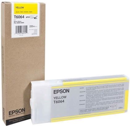 Epson Yellow 220 Ml Tintenpatrone T6064 Epson Pro 4800 Und 4880