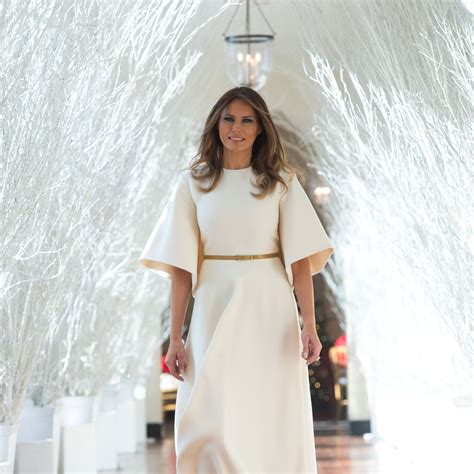 Melania Trump Presents the White House Christmas Decorations in Dior ...