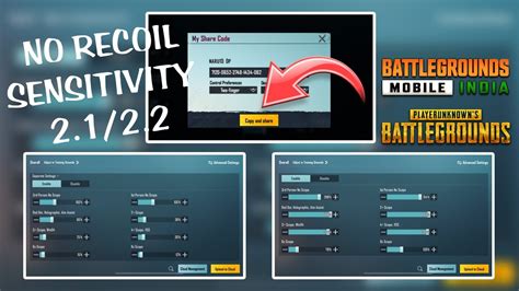 Zero Recoil Sensitivity Code Control Code Pubg Mobile Bgmi