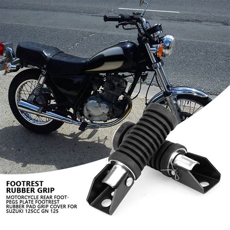 Motorcycle Rear Footpegs Plate Footrest Rubber Pad Grip Cover For