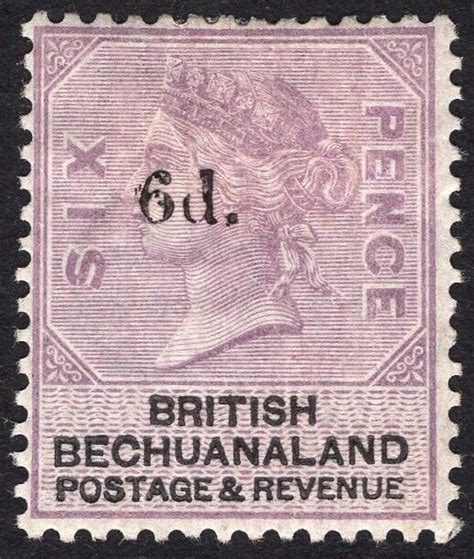 Bechuanaland 1888 6d On 6d Lilac And Black A Mounted Mint Example Sg 26