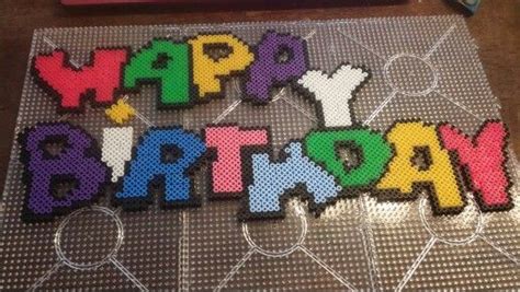 Happy Birthday Perler Beads Perler Bead Art Hama Beads Design