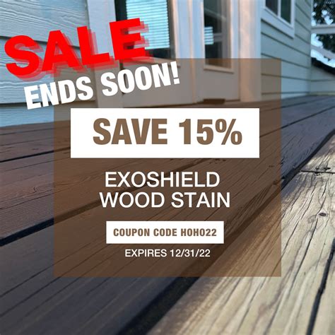 Last Chance To Save On Exoshield Staining Wood Hardwood Decking