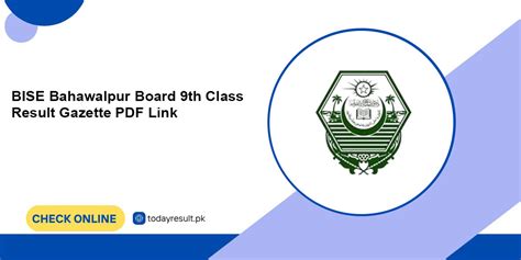 Bise Bahawalpur Board Th Class Result Gazette Pdf Link