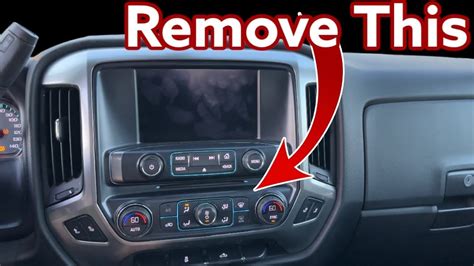 Chevrolet Silverado Climate Control Removal In Center Stack Dash