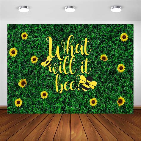 Buy Avezano Bee Gender Reveal Backdrop Green Leaves Sunflower Bee