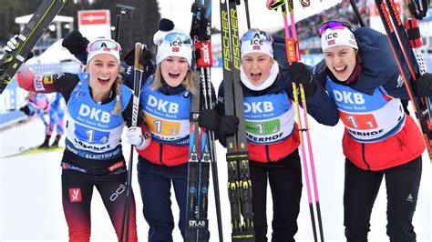 Biathlon La Norv Ge Remporte Le Relais Dames Oberhof Rds Ca