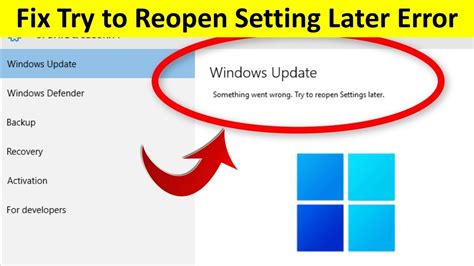 Fix Something Went Wrong Try To Reopen Setting Later Windows Update Youtube