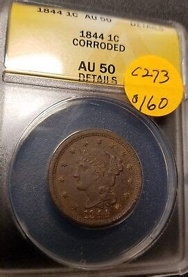 1844 Year Braided Hair Large Cents 1839 1857 For Sale EBay