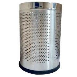 Swing Type Silver Stainless Steel Dustbin For Office At Rs In