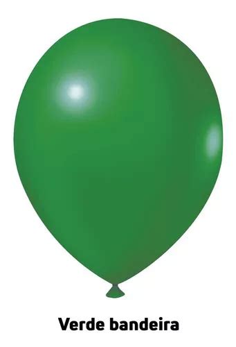 Balão Para Festa Bexiga Premium Profissional Liso N7 C 50 Un Cor Verde