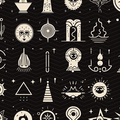 Esoteric Symbols Vectors 30 Pcs Pack Tattoos SVG PNG - Etsy