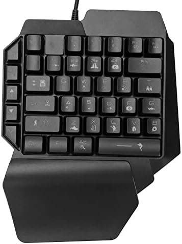 Amazon One Handed Gaming Keyboard Rgb Backlit Usb Wired Single