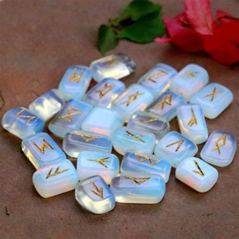 Mua Crocon Fathers Day Gift Opalite Rune Stones Set With Elder Futhark