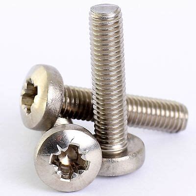 M4 M5 M6 A2 STAINLESS POZI PAN HEAD MACHINE SCREWS POSI POZIDRIVE SCREW