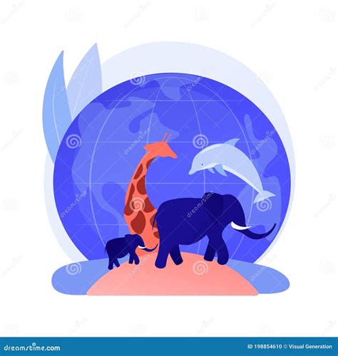 Wild Animals Protection Abstract Concept Vector Illustration. Stock