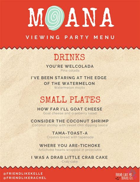 Moana Movie Themed Dinner Menu Ideas Popsugar Food Photo 13