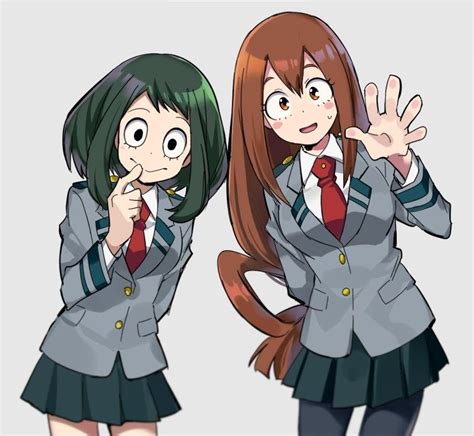 Tsuyu Asui And Uraraka Ochako Hero My Hero Academia Tsuyu Hero