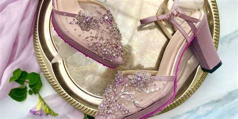 Lavender Sandal Sepatu Pesta Mewah Wanita Block Heels 9cm AVEDA Custom