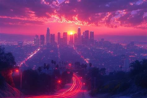 Premium Photo City Of Angels Stunning Skyline Views