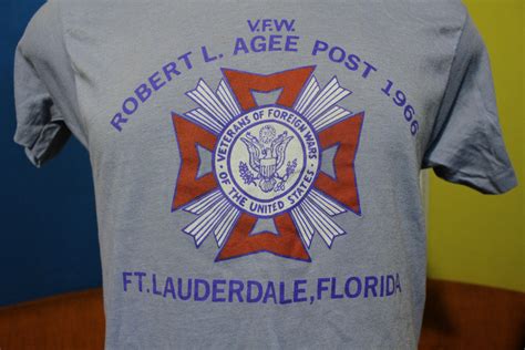 Vfw Post 1966 Robert Agee Ft Lauderdale Florida Vintage Flag T Shirt