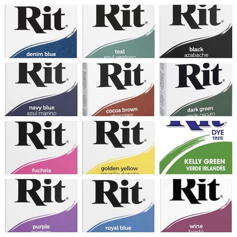 Rit Dye Powder Dye For Fabrics Plastics Nylon All Colours