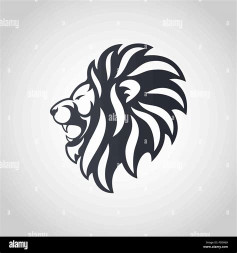 Lion Head Icon Logo Vector Illustration Stock Vector Image Art Alamy