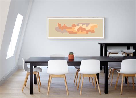 Long Narrow Wall Art Printable Horizontal Wall Art Abstract Etsy