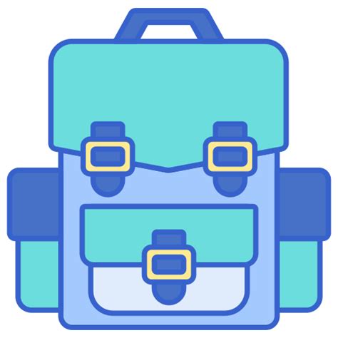 Backpack Flaticons Lineal Color Icon