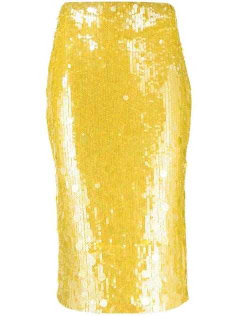 P A R O S H Sequin Embellished Midi Skirt Farfetch In 2024 P A R O