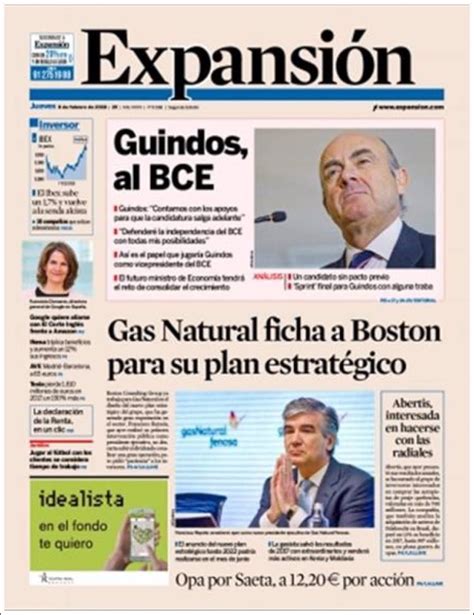 Las Portadas De Los Peri Dicos Econ Micos De Hoy Jueves De Febrero