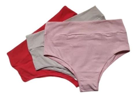 D gi Lingerie Plus Size KIT Calçolas Cintura alta Plus Size Algodão