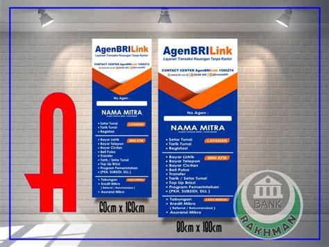 Jual SPANDUK BANNER AGEN BRILINK UKURAN 160CM X 60 80CM Di Lapak Bank