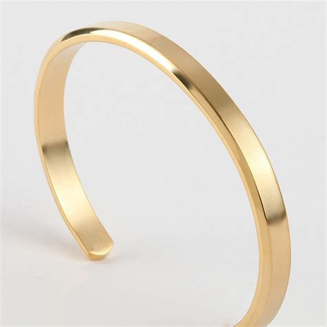 Mens Gold Cuff Bracelet Etsy