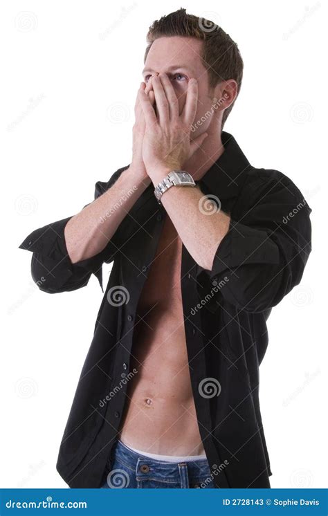 Surprised Man Stock Image Image Of White Shock Muscle 2728143